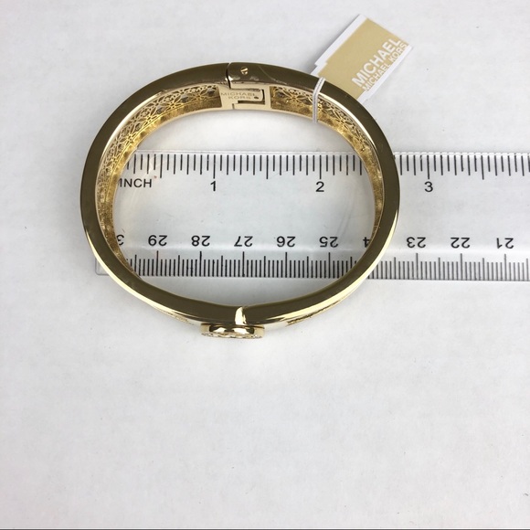 Michael Kors Gold Heritage Monogram Bangle - Picture 3 of 7